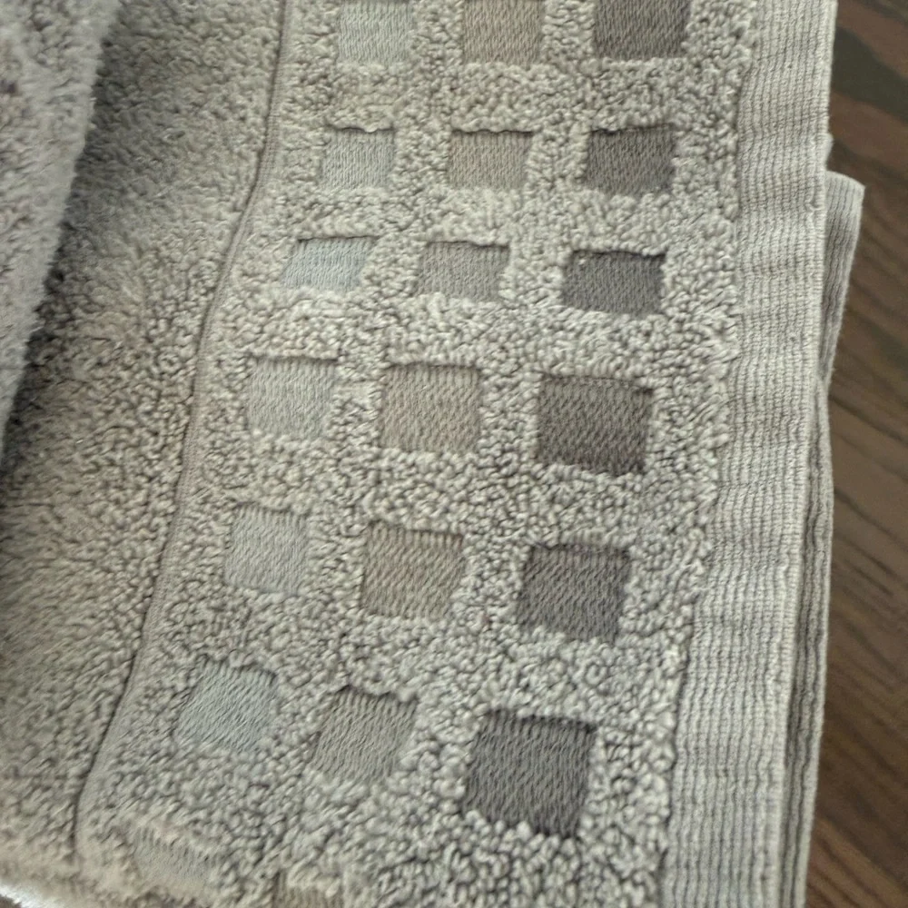 CARO HOME 8 PIECES GREY BATH COTTON TOWELS